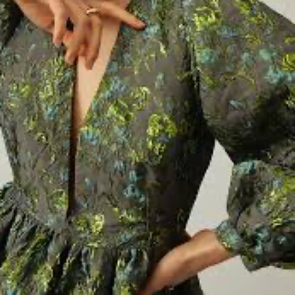 COREY LYNN CALTER DEEP-V JACQUARD DRESS - Picture 9 of 16